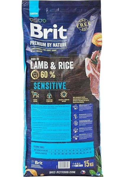 Brit Premium By Nature Kuru Köpek Maması, Yetişkin, Kuzu ve Pirinç, Hassas , 15 kg fiyatları