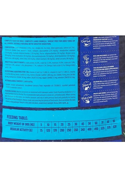 Brit Premium By Nature Kuru Köpek Maması, Yetişkin, Kuzu ve Pirinç, Hassas , 15 kg modelleri