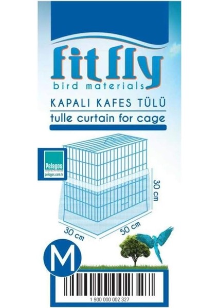 Fit Fly Kapalı Lüx Kuş Kafes Tülü, Medium