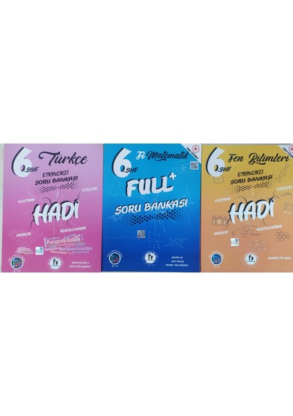 Yayınları 6. Sınıf Türkçe+Matematik+Fen Hadi Etkinlikli Soru Bankası