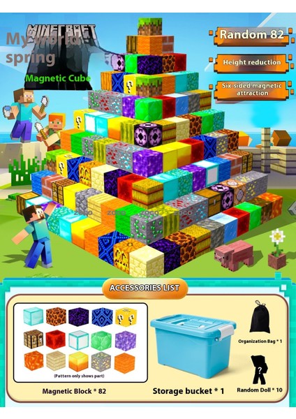 Yeni Benim Dünyam Manyetik Küp Oyunu Manyetik Emme Puzzle Bulmaca Çocuk Mc Eğitici Oyuncaklar (Yurt Dışından)