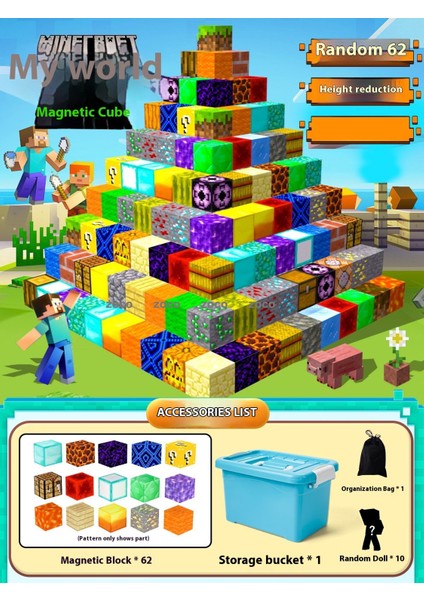 Yeni Benim Dünyam Manyetik Küp Oyunu Manyetik Emme Puzzle Bulmaca Çocuk Mc Eğitici Oyuncaklar (Yurt Dışından)