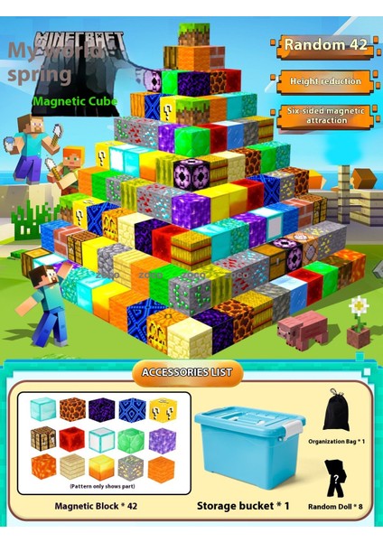 Yeni Benim Dünyam Manyetik Küp Oyunu Manyetik Emme Puzzle Bulmaca Çocuk Mc Eğitici Oyuncaklar (Yurt Dışından)