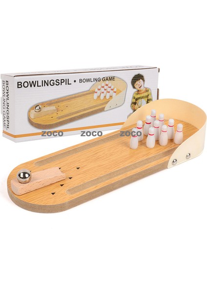 Erken Öğrenme Eğitici Çocuk Oyuncakları Ahşap Minyatür Bowling Topları (Yurt Dışından)