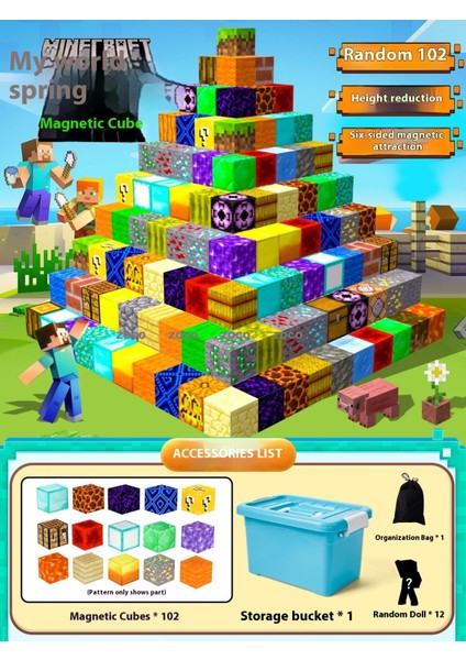 Yeni Benim Dünyam Manyetik Küp Oyunu Manyetik Emme Puzzle Bulmaca Çocuk Mc Eğitici Oyuncaklar (Yurt Dışından)