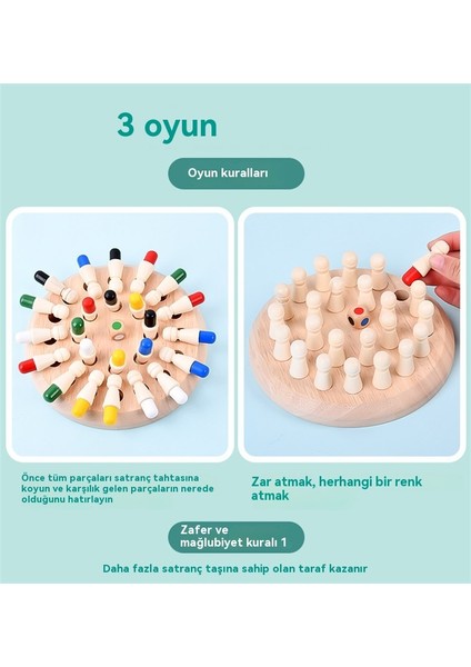 Renk Bellek Satranç Çocuk Konsantrasyon Eğitimi Eğitici Oyuncaklar Ebeveyn-Çocuk Etkileşimli (Yurt Dışından) modelleri
