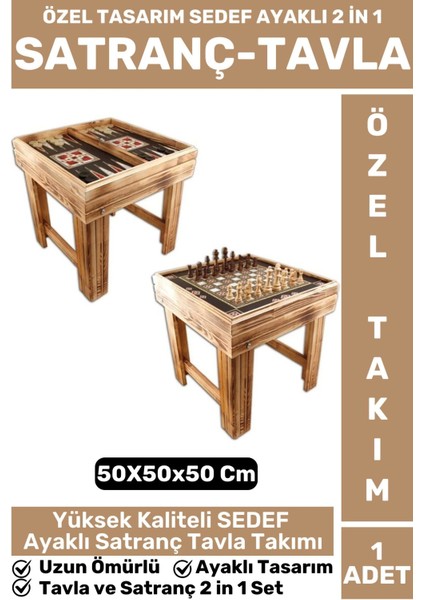 Özel Tasarım Yüksek Kaliteli Sedef 2 In 1 Oyun Takımı Ayaklı Satranç Tavla Oyun Takımı Seti