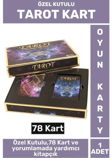 Premium Manevi Ruhsal Rehberlik Kader 78 Kartlı Özel Kutulu Yorumlama Kitapçıklı Tarot Kartları