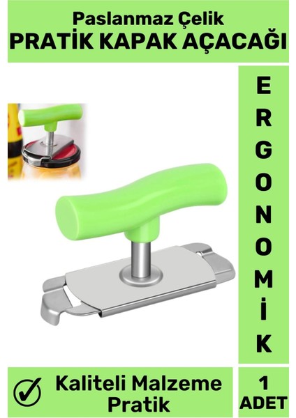 Premium Yüksek Li Paslanmaz Çelik Ergonomik Saplı Mutfak Kavanoz Pratik Şişe Kapak Açacağı