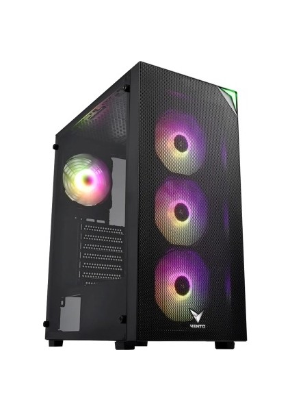 Asus Fsp / Vento VG4200S 600W 80+ Mesh Panel Tempered Camlı Sıyah 4X12CM Dual Rgb Fan Usb3.0 Atx Gaming Oyuncu Kasası