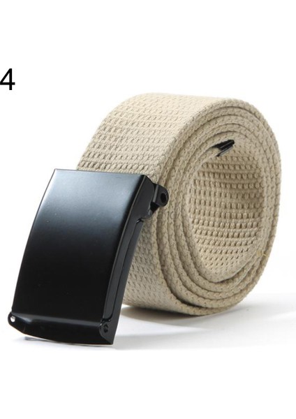 Moda Unisex Rahat Düz Renk Düz Dokuma Kanvas Bel Kemeri Kemer (Yurt Dışından) fırsatları