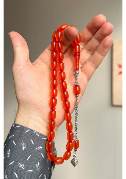 Orta Boy Güzel Çekimli Zar Renk Toz Kehribar Tesbih fırsatları