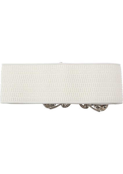 2 Adet Kadın Rhinestones Accent Kelebek Kanca Toka Elastik Cinch Bel Kemeri, Beyaz ve Siyah (Yurt Dışından) fırsatları