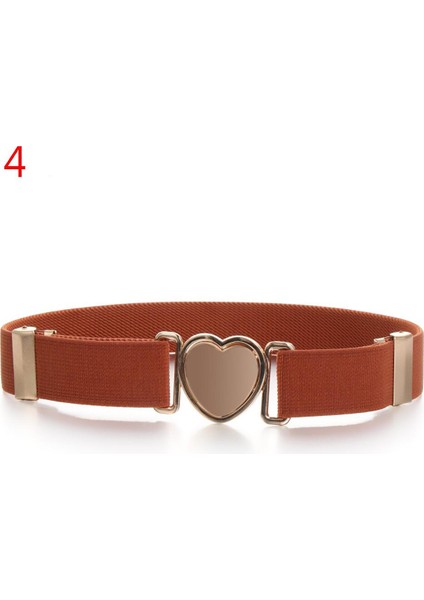 Moda Renkli Çocuklar Elastik Kemerler Ayarlanabilir Kız Elbiseler Bel Kemeri Streç Kalp Kemer Giyim Dekorasyon Aksesuarları (Yurt Dışından)