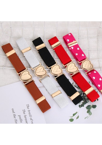 Moda Renkli Çocuklar Elastik Kemerler Ayarlanabilir Kız Elbiseler Bel Kemeri Streç Kalp Kemer Giyim Dekorasyon Aksesuarları (Yurt Dışından) indirimleri