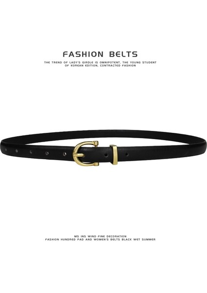Kore Moda Basit Ince Kemerler Bayanlar Deri Kemer Alaşım Pin Toka Retro Kot Kemer Tasarımcısı Kuşak Kadınlar Yüksek Kalite (Yurt Dışından) fırsatları