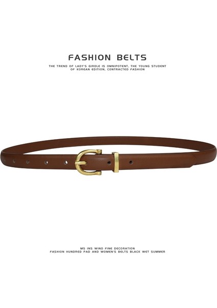 Kore Moda Basit Ince Kemerler Bayanlar Deri Kemer Alaşım Pin Toka Retro Kot Kemer Tasarımcısı Kuşak Kadınlar Yüksek Kalite (Yurt Dışından) indirimleri