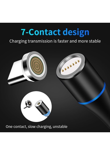 Manyetik Kablo 3A Hızlı Şarj Mikro USB C Tipi Kablo iPhone Xiaomi Redmi A2 Not 8 5 Manyetik Şarj Cihazı Telefon Veri USB Kablosu (Yurt Dışından)