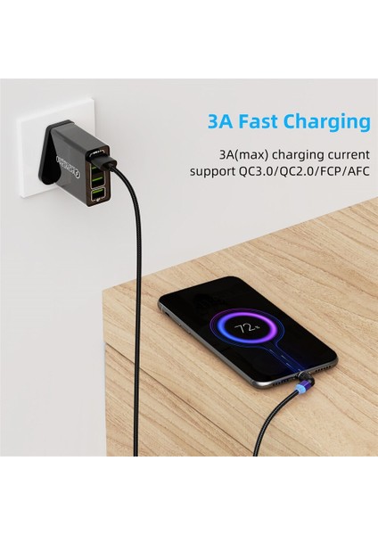 540 Döndür Manyetik Kablo Hızlı Şarj 3A Veri Transferi USB Tip C Manyetik Telefon Şarj Kablosu Mikro USB Kablosu iphone Xiaomi (Yurt Dışından)