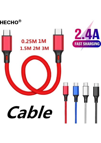 25 cm Kısa Kablo Cep Telefonu Mikro USB C Tipi C Veri Senkronizasyon Kablosu Kablosu iPhone 13 12 Pro Max Xiaomi 11 Huawei P40 Samsung S21 (Yurt Dışından)