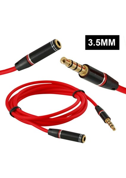 Doonjıey 1.2 M 3.5mm Erkek Kadın 4 Kutuplu Aux Uzatma Kablosu Stereo Ses Kablosu (Yurt Dışından)