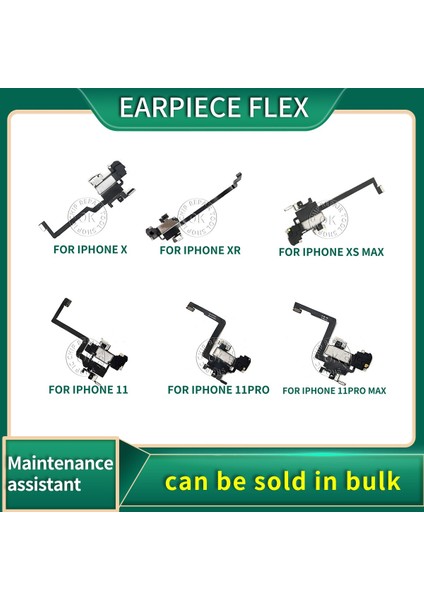 Kulaklık Flex iPhone x Xr Xs 11 Pro Max Kulak Hoparlör Flex Kablo Orijinal Kulaklık Şerit Sensörü Meclisi Yedek Parçalar (Yurt Dışından)