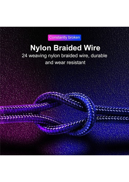 LED Manyetik USB Kablosu Hızlı Şarj Tipi C Kablo Mıknatıs Şarj Cihazı Veri Şarj Mikro USB Kablosu Xiaomi Cep Telefonu Kablo Kordonu (Yurt Dışından)