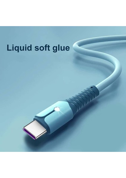 3A Tip C USB Kablosu Samsung S10 Xiaomi Redmi Not 5 Pro Android Telefon Hızlı Veri Şarj Cihazı USB Tel Kablosu Silikon Kablo (Yurt Dışından)