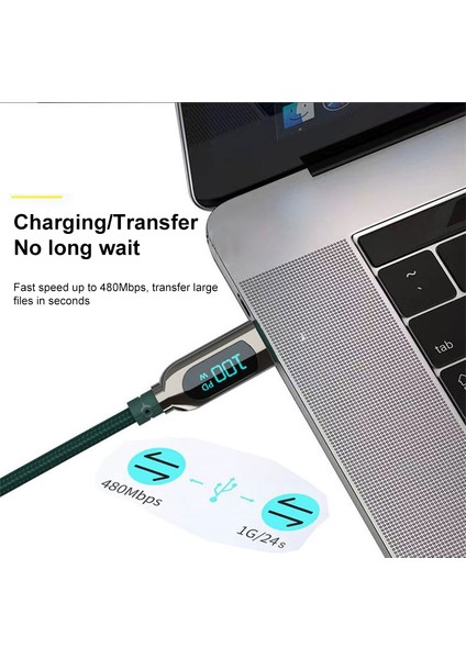 100 W Tip C USB C Kablosu Hızlı Şarj Şarj Kablosu Kablosu Ekran ile Macbook Xiaomi Samsung Tip-C Usbc Kablosu (Yurt Dışından) fırsatları