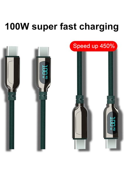 100 W Tip C USB C Kablosu Hızlı Şarj Şarj Kablosu Kablosu Ekran ile Macbook Xiaomi Samsung Tip-C Usbc Kablosu (Yurt Dışından) indirimleri