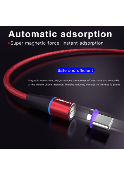 Keysıon 5A USB Tip-C Süper Hızlı Şarj Manyetik Kablo Için Huawei P30 Mate 20 Pro Onur 20 10I USB C Telefon Mıknatıslı Şarj Cihazı Tel (Yurt Dışından)