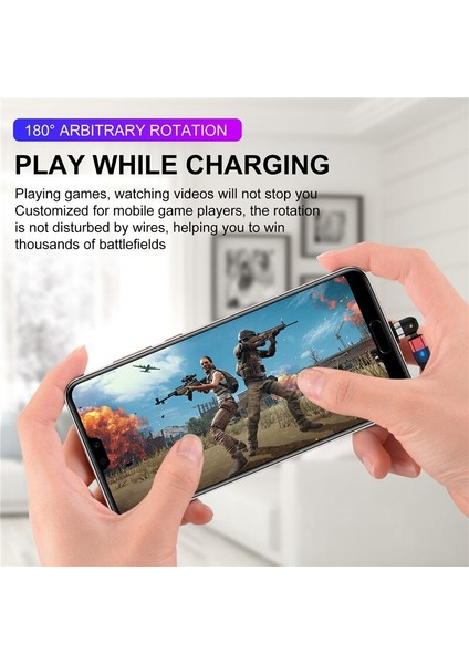 Gtwın LED Manyetik Kablo 540 Derece Dönen USB C Tipi Kablo iPhone 12 Xiaomi Mi 11 Samsung Hızlı Şarj Mikro USB Tel Kablosu (Yurt Dışından) fırsatları