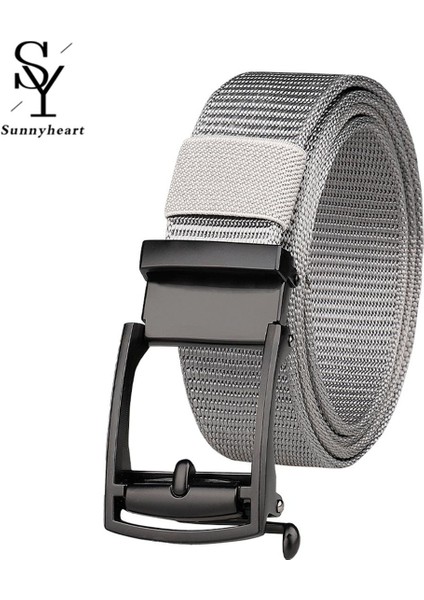 Sunnyheart Erkek Kemeri Giymeye Uygun Örme Otomatik Pim Tokalı Erkek Kemeri (Yurt Dışından)