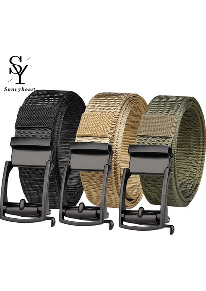 Sunnyheart Erkek Kemeri Giymeye Uygun Örme Otomatik Pim Tokalı Erkek Kemeri (Yurt Dışından) modelleri