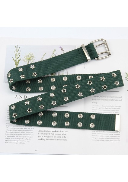 Tasarımcı Harajuku Geniş Kemer Kanvas Web Çift Grommet Delik Tokalı Kemer Kadın Erkek Siyah Beyaz Bel Kemeri Kemerler Kadın Erkek Için (Yurt Dışından) indirimleri