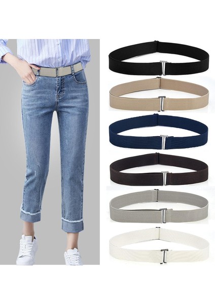 Ayarlanabilir Boyutu Kemer Kadın Erkek Görünmez Kemer Elastik Bant Bel Kemeri No Show Esnek Kemer Kot Pantolon Kemer Cinturon Mujer (Yurt Dışından)