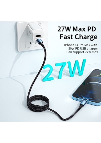 Essager USB C Tipi Kablo iphone 12 13 14 Pro Max Mini Xs Xr x 8 iPad MacBook Pd 20W Hızlı Şarj Şarj Cihazı Yıldırım Teli Kablosu (Yurt Dışından)