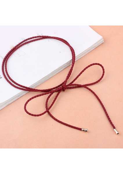 Kadınlar Uzun Bel Halat Düz Renk Ince Bel Zinciri Elbiseler Kadın Örgülü Bel Kemeri Basit Kemer Bayan Saç Aksesuarları (Yurt Dışından) fiyatları