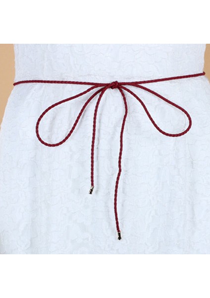 Kadınlar Uzun Bel Halat Düz Renk Ince Bel Zinciri Elbiseler Kadın Örgülü Bel Kemeri Basit Kemer Bayan Saç Aksesuarları (Yurt Dışından) fırsatları