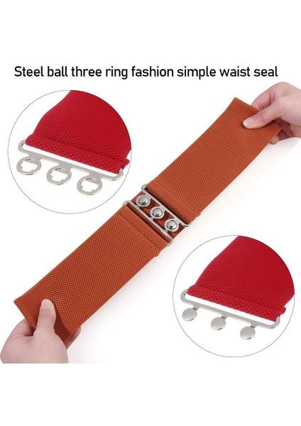 1 Adet Kadın Moda Geniş Elastik Kemer Metal Toka Cinch Kemer Bayanlar Rahat Bel Bandı Streç Elbise Kuşak 66*7.5 cm (Yurt Dışından) fırsatları