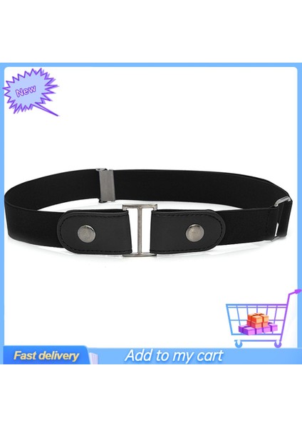 Ayarlanabilir Toka Bel Kemeri Esnek Unisex Görünmez Basit Kot Kemer Elbise Süsleme (Yurt Dışından)