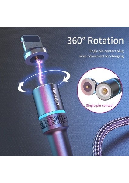 Essager Manyetik USB Kablosu Hızlı Şarj Tipi C Kablo Mıknatıslı Şarj Cihazı Veri Şarjı Mikro USB Kablosu Cep Telefonu Kablosu USB Kablosu (Yurt Dışından) fiyatları