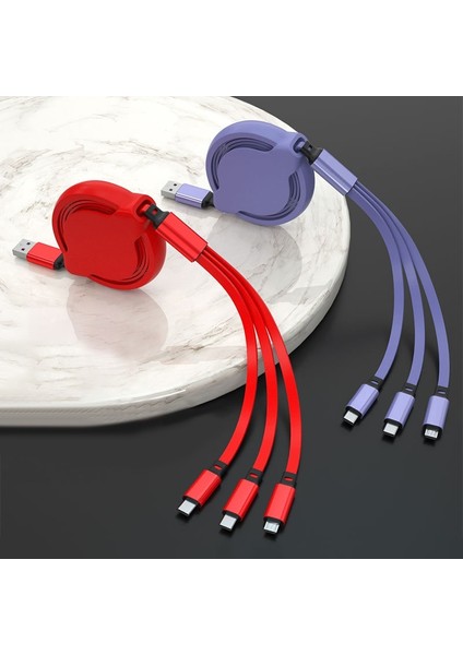 In 1 Hızlı Şarj Kablosu Veri Kablosu Mikro Tip C USB Şarj Aleti Kablosu Tel iPhone 12 13 Pro Max Xiaomi Samsung Veri Kablosu (Yurt Dışından) fiyatları