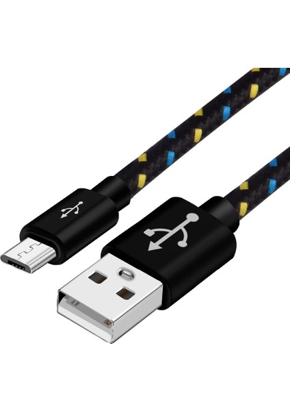 1m/2m/3m Naylon Örgülü Mikro USB Kablosu Veri Senkronizasyonu USB Şarj Aleti Kablosu Samsung Huawei Xiaomi Htc Android Telefon Için USB Mikro Kablolar (Yurt Dışından)
