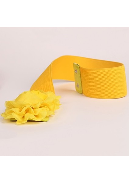 Bayanlar Geniş Kemer Kadın Kız Moda Geniş Streç Elastik Bel Kemeri Düz Renk Çiçek Kemer Hediye Kırmızı Pembe Siyah Tüm Maç (Yurt Dışından) indirimleri