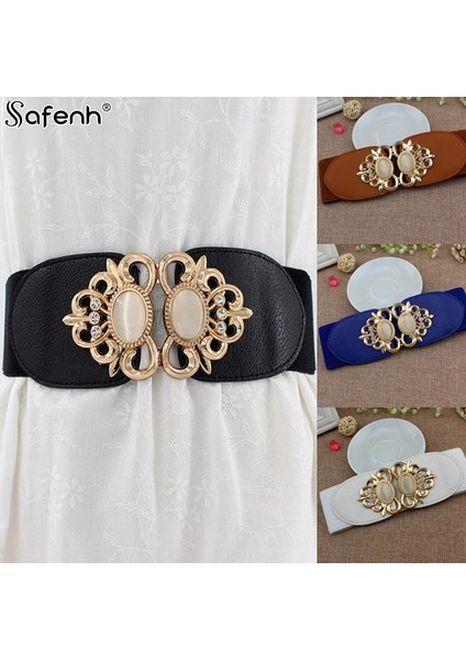 65 cm x 6 cm Kadın Kemer Bayan Retro Elastik Sıkı Elbise Dar Bel Kemerleri Bant Kırmızı Mavi Siyah Beyaz (Yurt Dışından) fiyatları