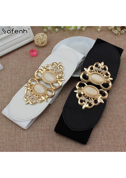 65 cm x 6 cm Kadın Kemer Bayan Retro Elastik Sıkı Elbise Dar Bel Kemerleri Bant Kırmızı Mavi Siyah Beyaz (Yurt Dışından) modelleri