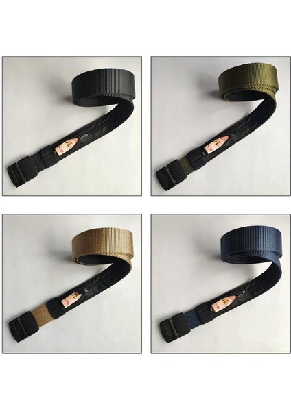 Erkekler Eğlence Açık Seyahat Çok Fonksiyonlu Naylon Kanvas Kemer Fermuar Cüzdan Para Gizlemek Taktik Kemerler Harajuku Punk Cintos (Yurt Dışından)