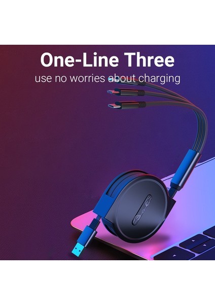 In 1 Hızlı Şarj Kablosu Veri Kablosu Mikro Tip C USB Şarj Aleti Kablosu Tel iPhone 12 13 Pro Max Xiaomi Samsung Veri Kablosu (Yurt Dışından) indirimleri