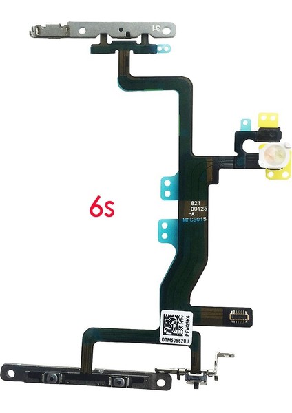 IPhone 6 6p 6s 6sp 7 7p 8 8 Artı x Xr Xs Xs Max Ses Düğmesi ve Sessiz Anahtar Flex Kablo Braketleri ile Önceden Yüklenmiş (Yurt Dışından) modelleri